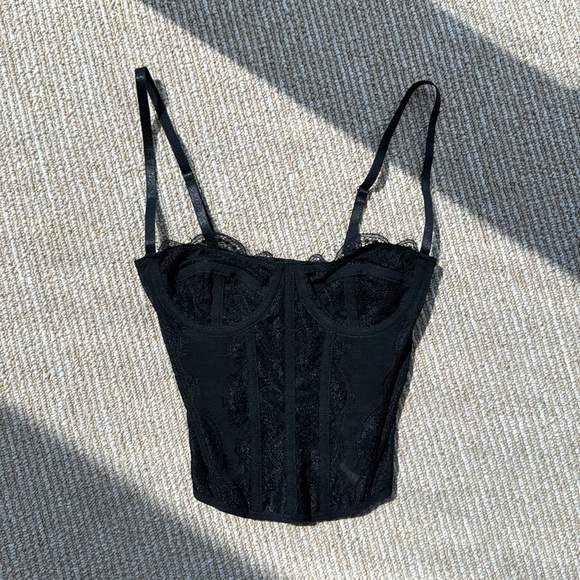 Black lace corset top - Picture 1 of 1